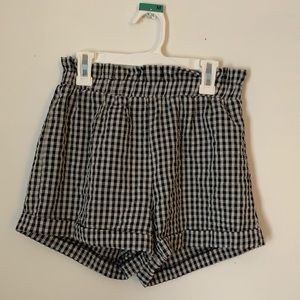 Gingham print shorts